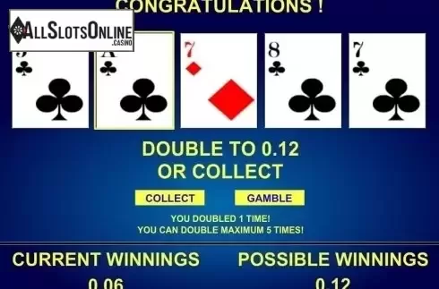 Game Screen. Joker Wild Poker (iSoftBet) from iSoftBet