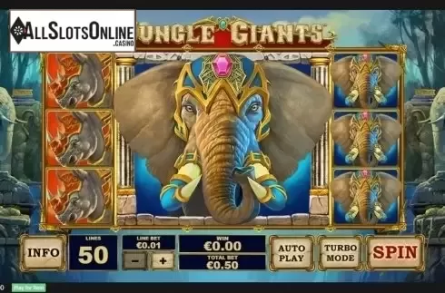 Reels screen. Jungle Giants from Playtech