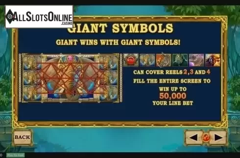 Paytable 6. Jungle Giants from Playtech