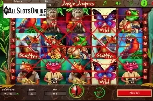 Reel screen. Jungle Jumpers from Booming Games