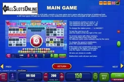 Game Rules. Just A Bingo from Belatra Games