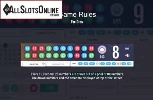 Game rules 1. Keno Blitz from Gluck Games