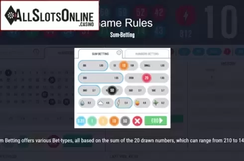 Game rules 2. Keno Blitz from Gluck Games