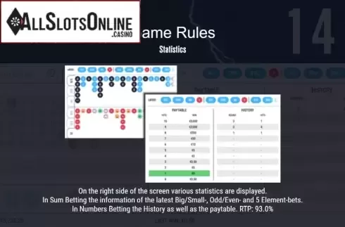 Game rules 4. Keno Blitz from Gluck Games