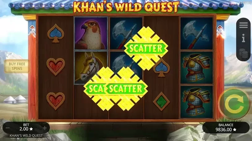 Khan's Wild Quest slot screenshot 3
