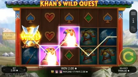 Khan's Wild Quest slot screenshot 2