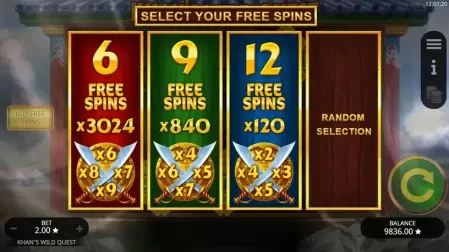 Khan's Wild Quest slot screenshot 4