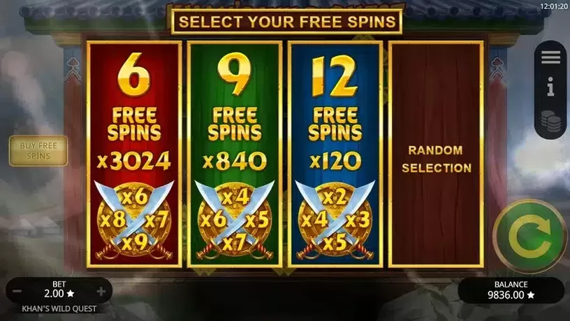 Khan's Wild Quest slot screenshot 4