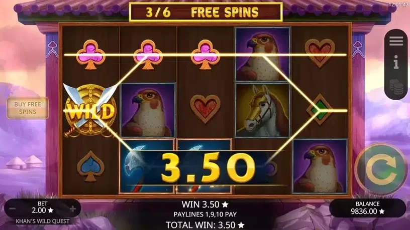 Khan's Wild Quest slot screenshot 5