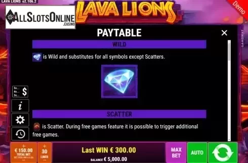 Wild symbol screen