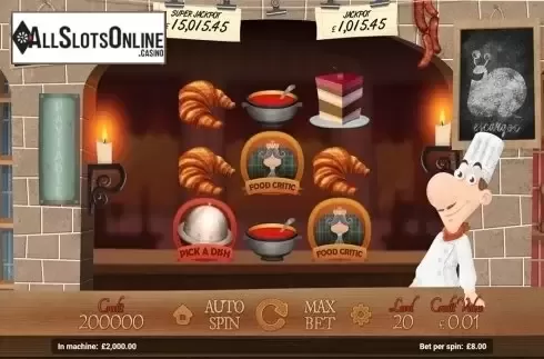 Reels screen. Le Chef from Magnet Gaming