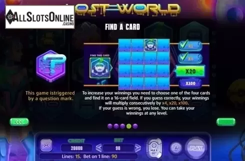 Paytable 4. Lost World from X Line