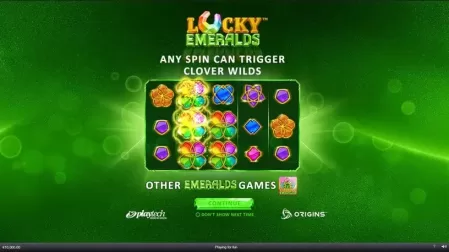 Lucky Emeralds slot screenshot 1