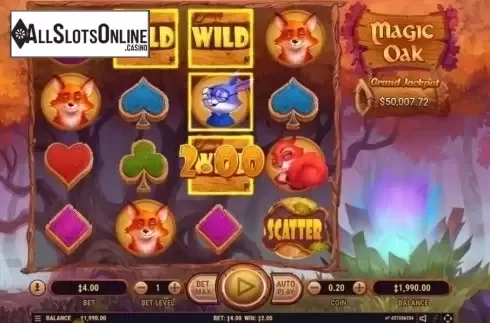 Win Screen. Magic Oak from Habanero