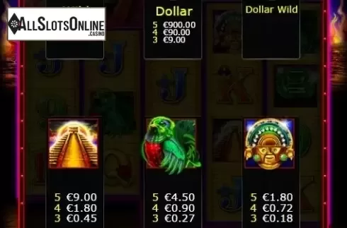 Paytable 1. Mayan Gold (Ainsworth) from Ainsworth