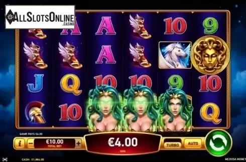 Win screen. Medusa Money from Ruby Play