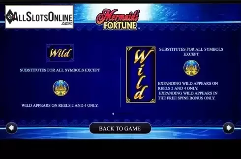 Wild feature screen