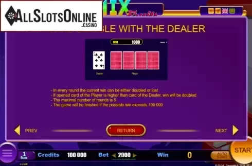 Paytable 5. Mix Fruits from Belatra Games