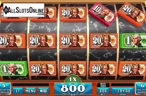 Free Spins Win Screen. Money Multiplier (Incredible Technologies) from Incredible Technologies