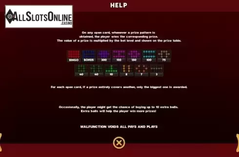 Game Rules screen