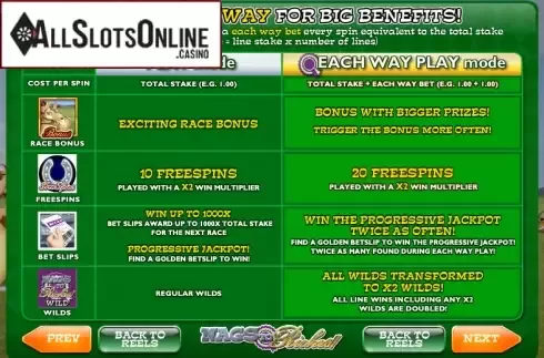 Screen2. Nags to Riches from Ash Gaming