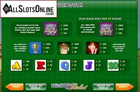 Screen9. Nags to Riches from Ash Gaming