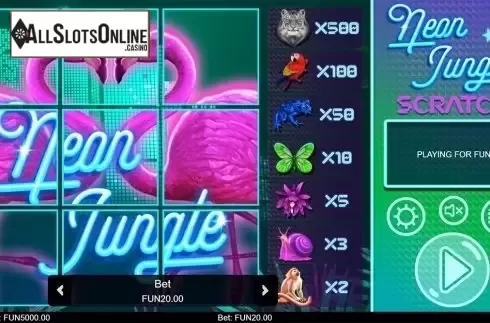 Reels screen. Neon Jungle Scratch from IronDog