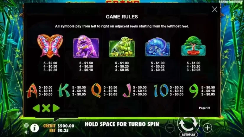 Panda’s Fortune™ slot screenshot 2