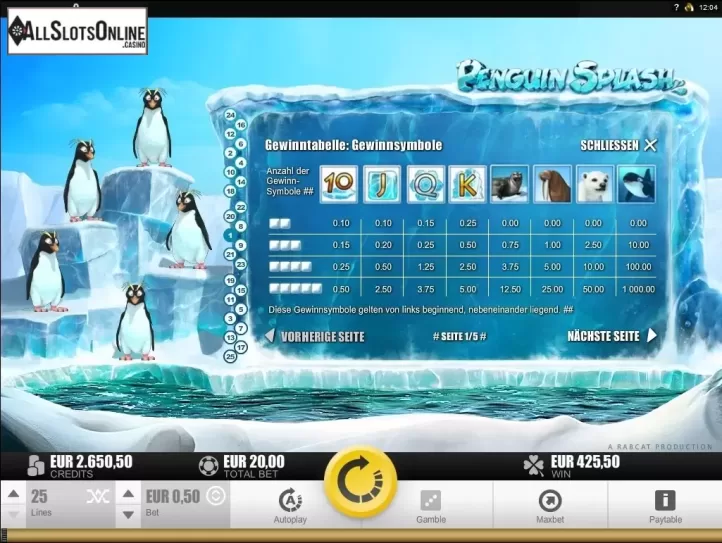 Screen2. Penguin Splash from Rabcat