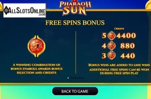 Features 1. Pharaoh Sun from AGS