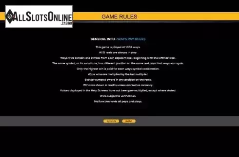 Ways to win screen