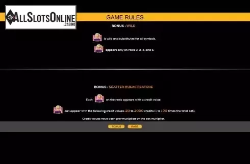 Features screen