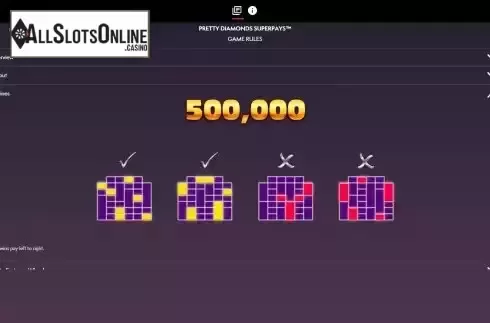 Paylines screen