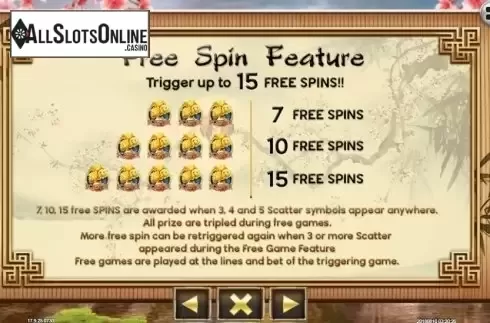 Paytable 3. Princess Wang from Spadegaming