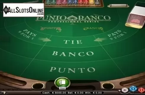 Game Screen. Punto Banco Professional Series from NetEnt