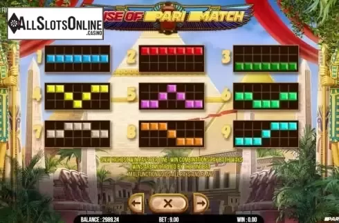 Pay Lines screen