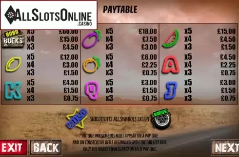 Screen3. Robo Bucks Garage from Games Warehouse