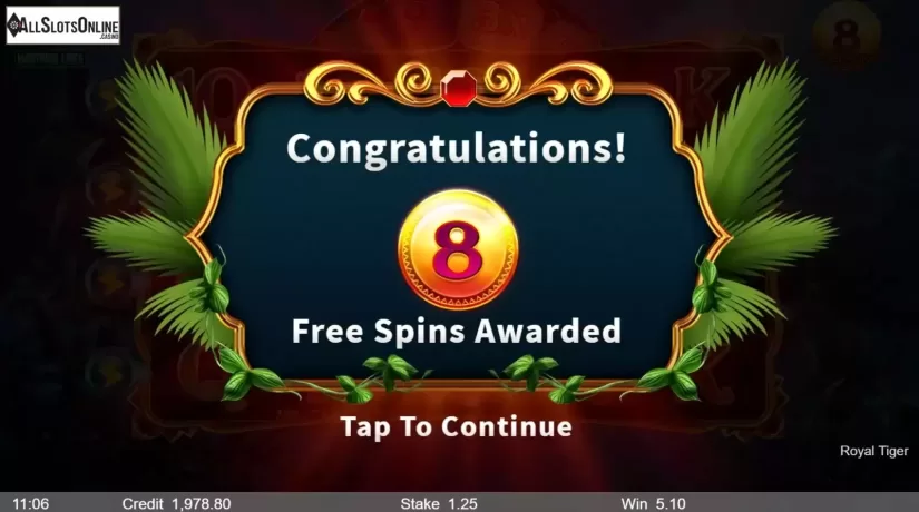 Free Spins screen 2