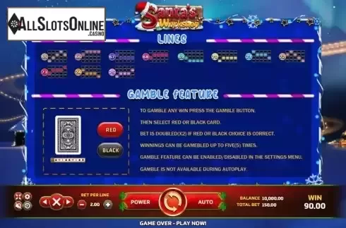 Paylines screen 2
