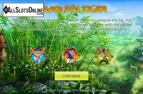 Intro. Shaolin Tiger from Tom Horn Gaming