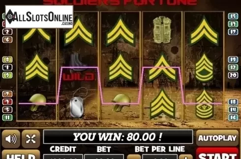 Win Screen. Soldiers Fortune from PlayPearls