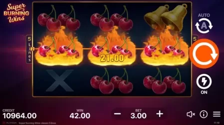 Super Burning Wins: classic 5 lines slot screenshot 3