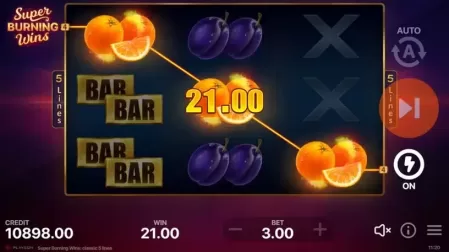 Super Burning Wins: classic 5 lines slot screenshot 4