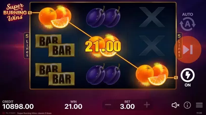 Super Burning Wins: classic 5 lines slot screenshot 4
