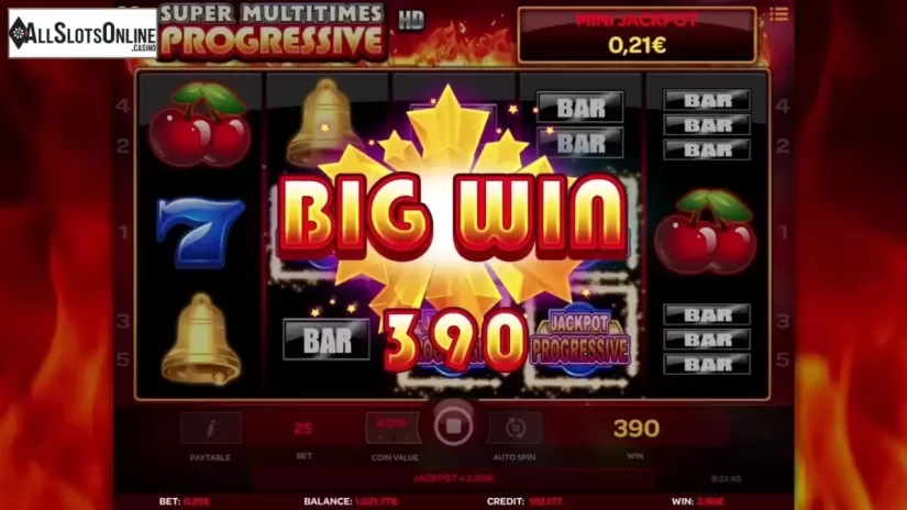 Screen 5. Super Multitimes Progressive HD from iSoftBet