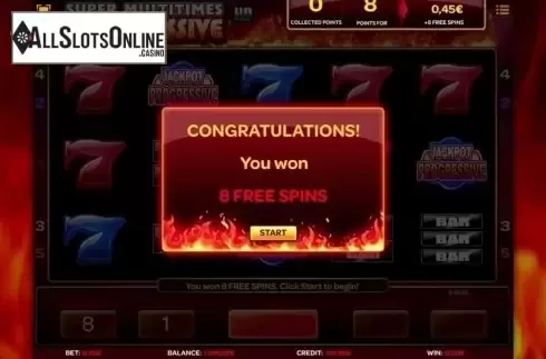 Screen 3. Super Multitimes Progressive HD from iSoftBet