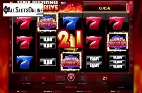 Screen 2. Super Multitimes Progressive HD from iSoftBet