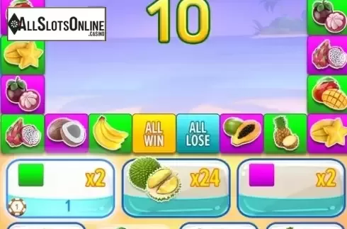 Win Screen. Tropical Fruitsie from Aspect Gaming