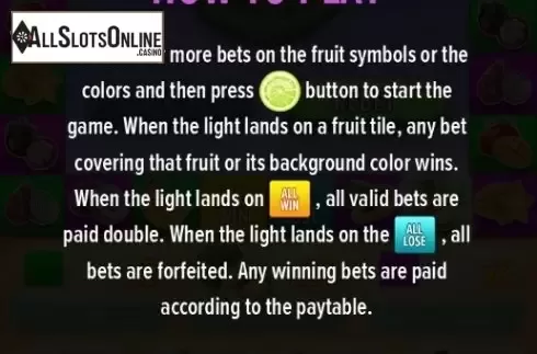 Info. Tropical Fruitsie from Aspect Gaming