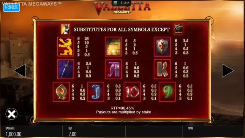 Valletta slot screenshot 2